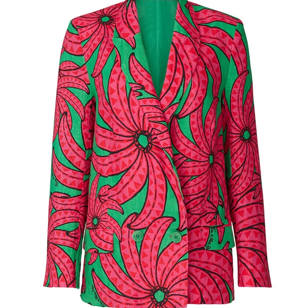 Farm Rio Banana Pitta Linen Blazer